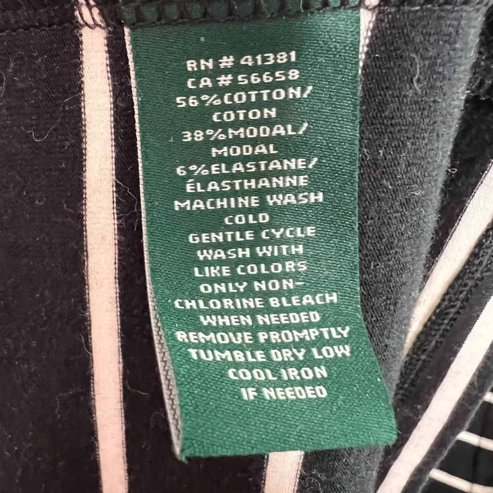 Lauren Ralph Lauren Dress Striped Jersey Maxi Dress Black White - Picture 5 of 6